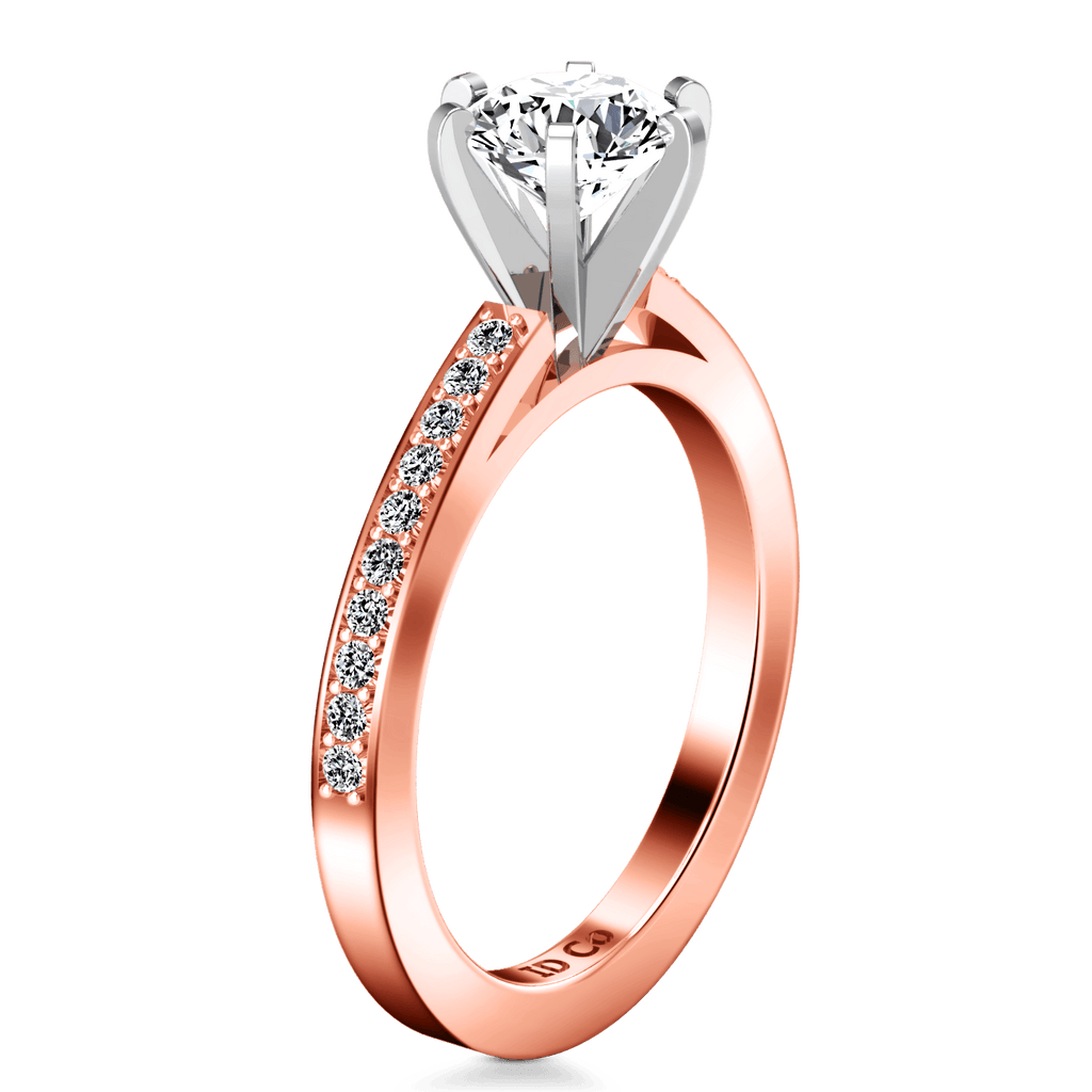 Pave Diamond Engagement Ring Ashley 14K Rose Gold engagement rings imaginediamonds 