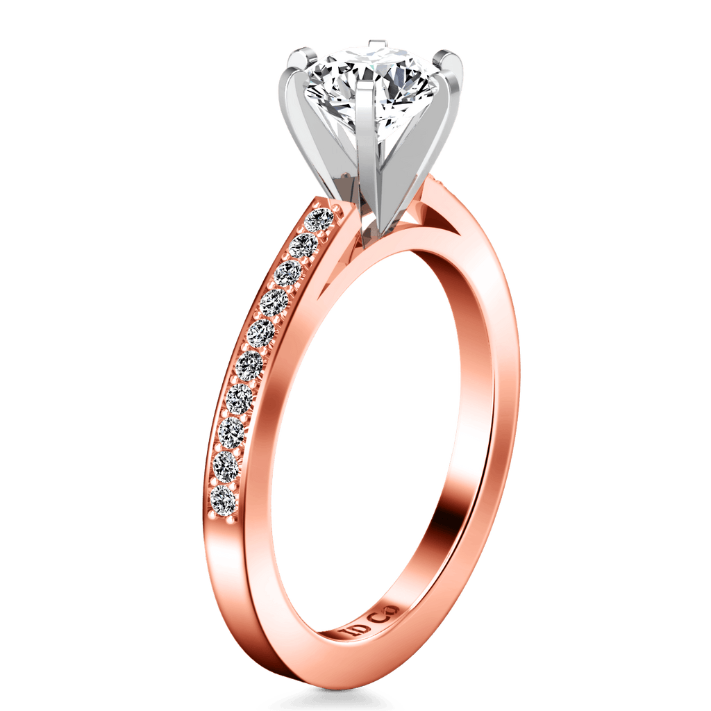 Pave Diamond Engagement Ring Ashley 14K Rose Gold engagement rings imaginediamonds 