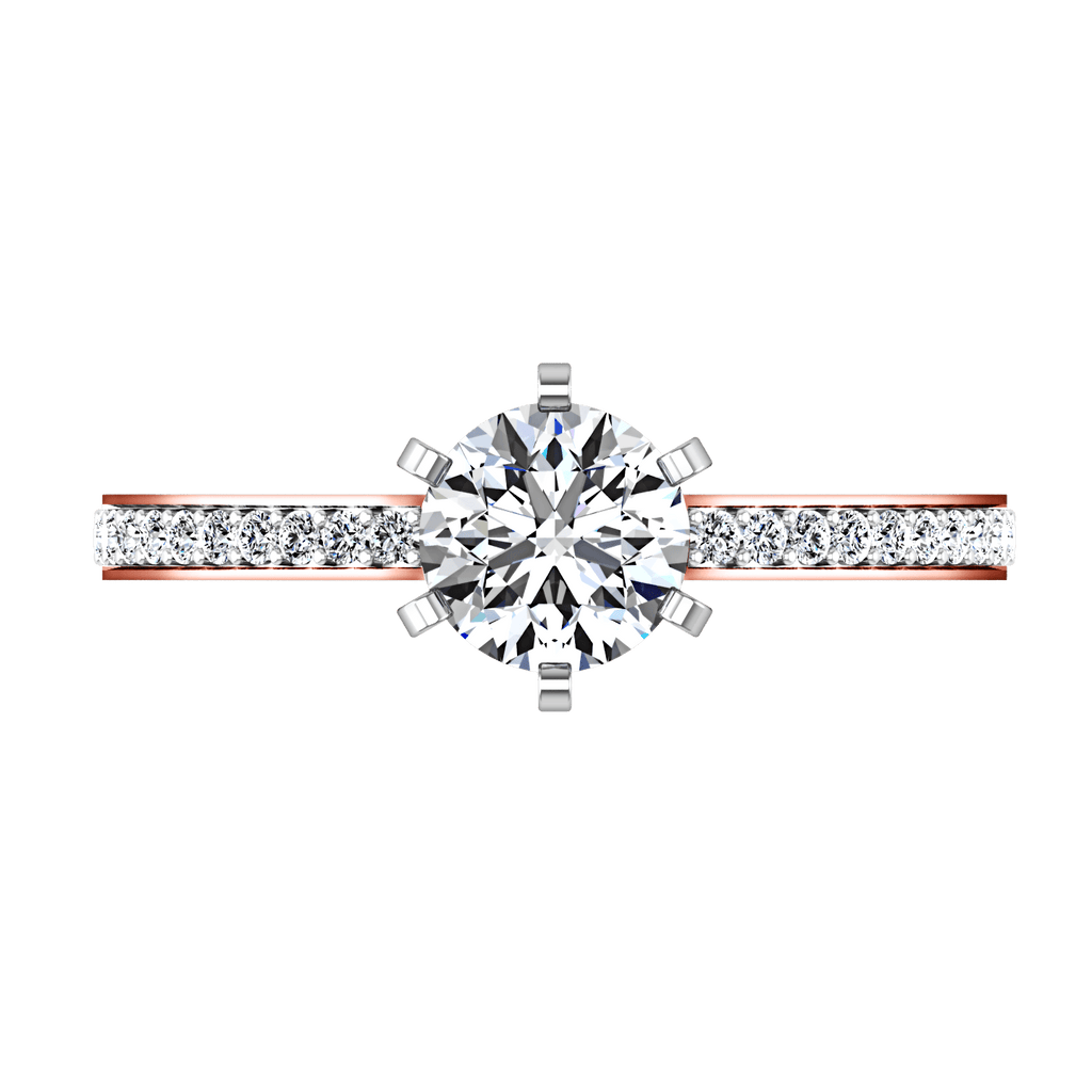 Pave Diamond Engagement Ring Ashley 14K Rose Gold engagement rings imaginediamonds 