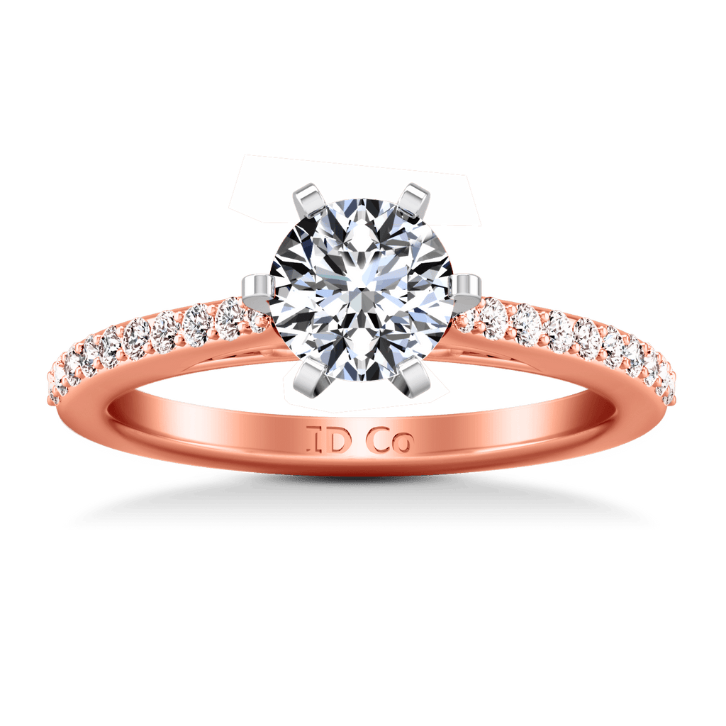 Pave Diamond Engagement Ring Juliette 14K Rose Gold engagement rings imaginediamonds 
