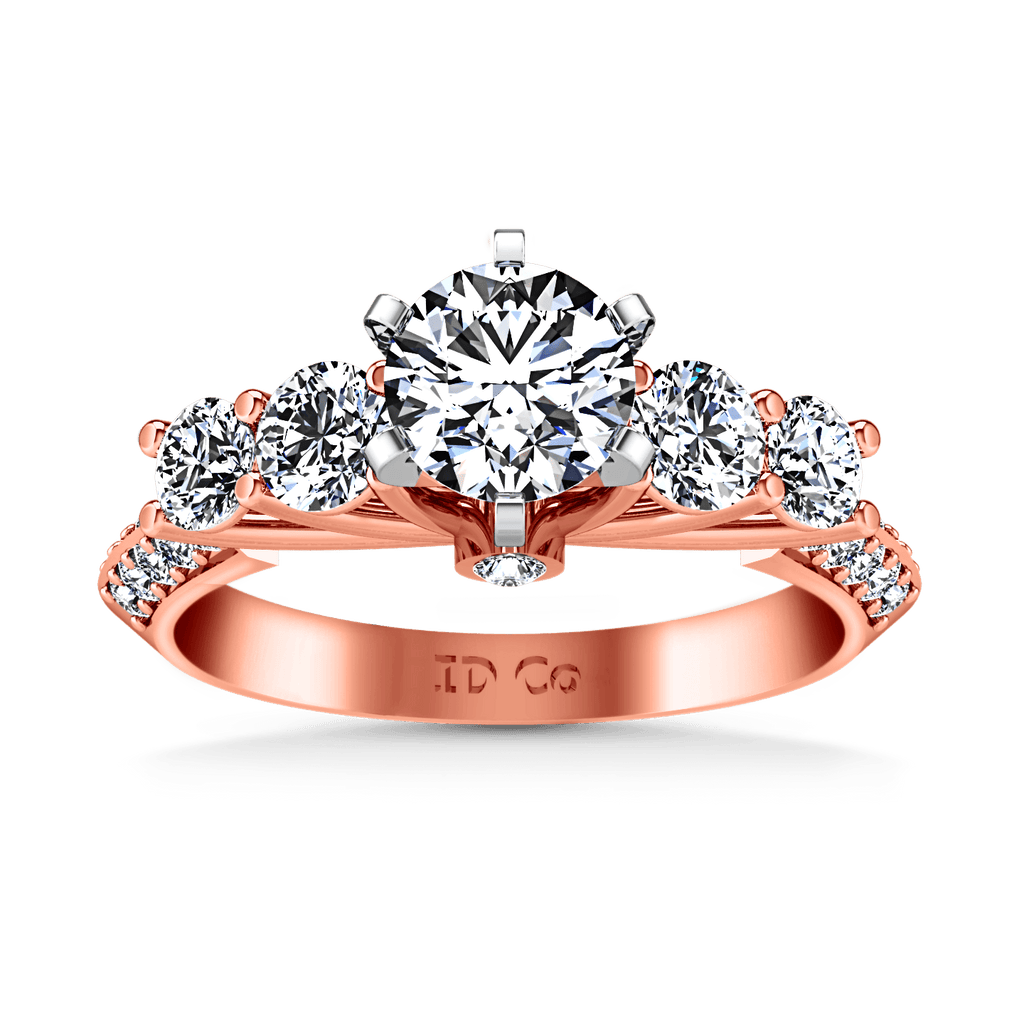 Pave Diamond Engagement Ring Regal 14K Rose Gold engagement rings imaginediamonds 
