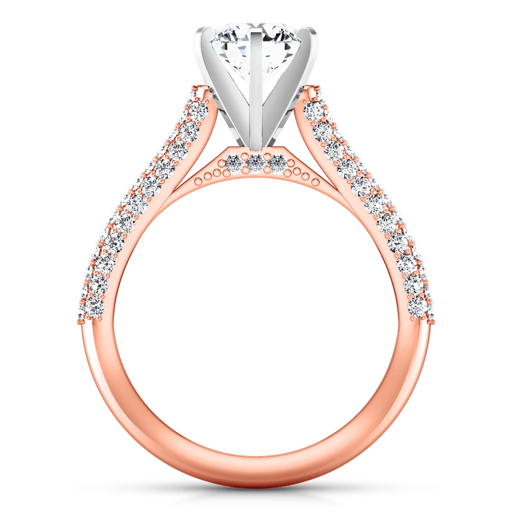 Pave Diamond Engagement Ring Royal 14K Rose Gold engagement rings imaginediamonds 