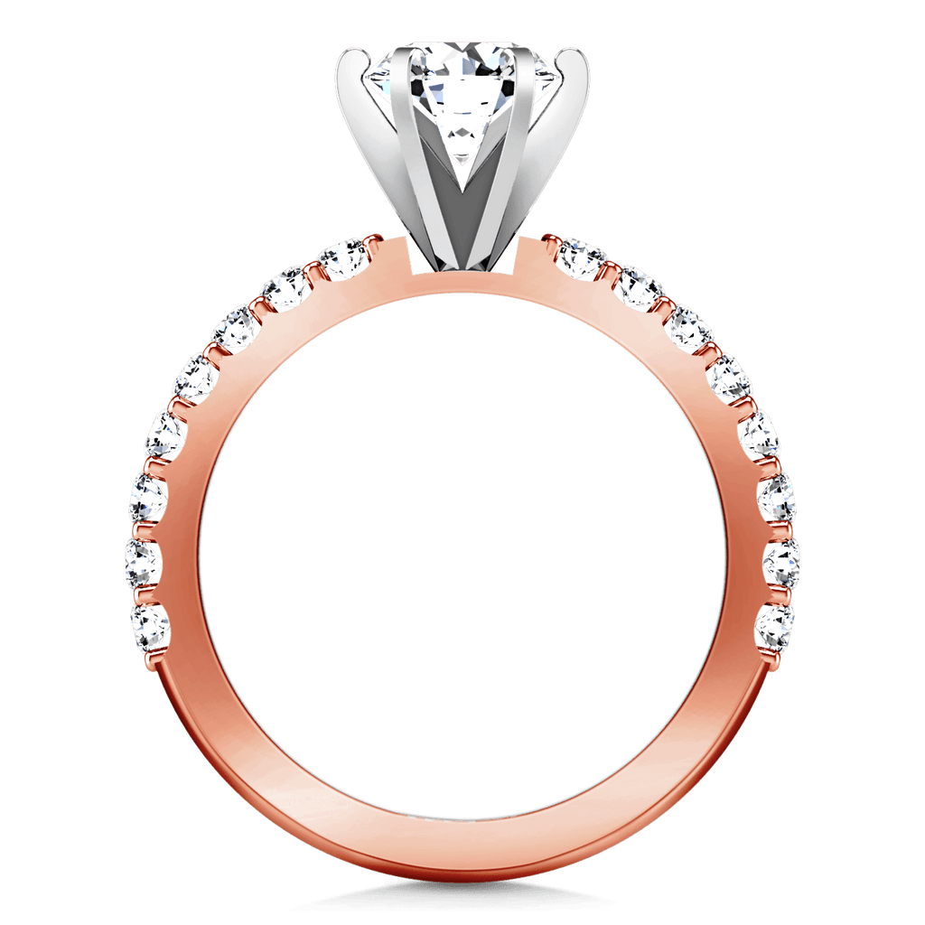 Pave Diamond Engagement Ring Lauren 14K Rose Gold engagement rings imaginediamonds 