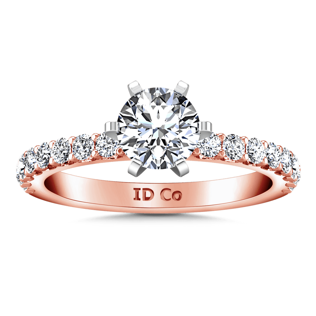 Pave Diamond Engagement Ring Lauren 14K Rose Gold engagement rings imaginediamonds 