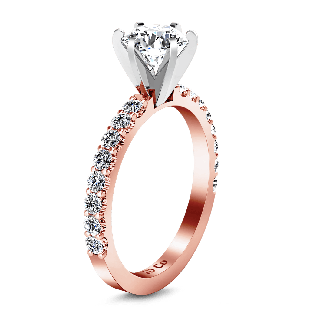 Pave Diamond Engagement Ring Lauren 14K Rose Gold engagement rings imaginediamonds 