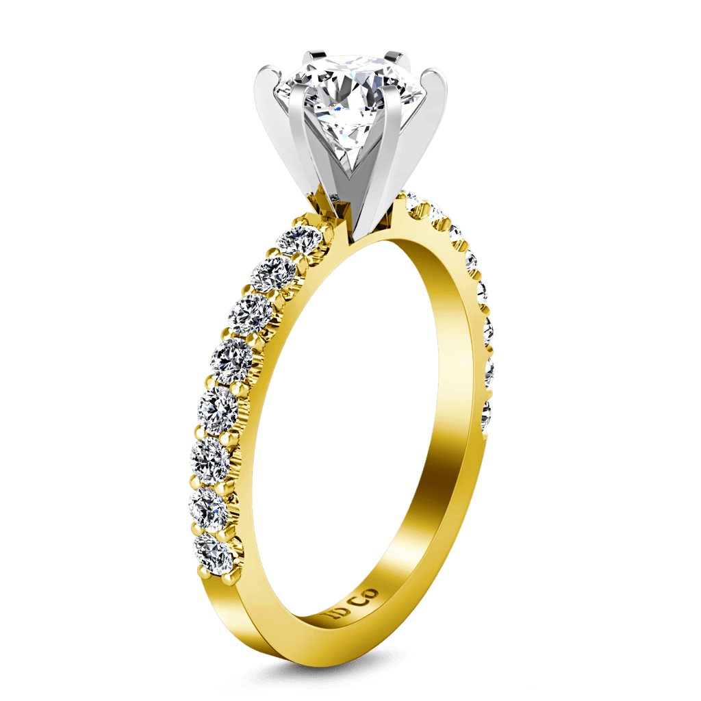 Pave Diamond EngagementRing Lauren 14K Yellow Gold engagement rings imaginediamonds 