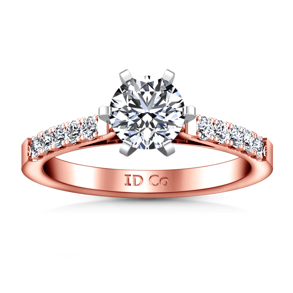 Pave Diamond Engagement Ring Beth 14K Rose Gold engagement rings imaginediamonds 
