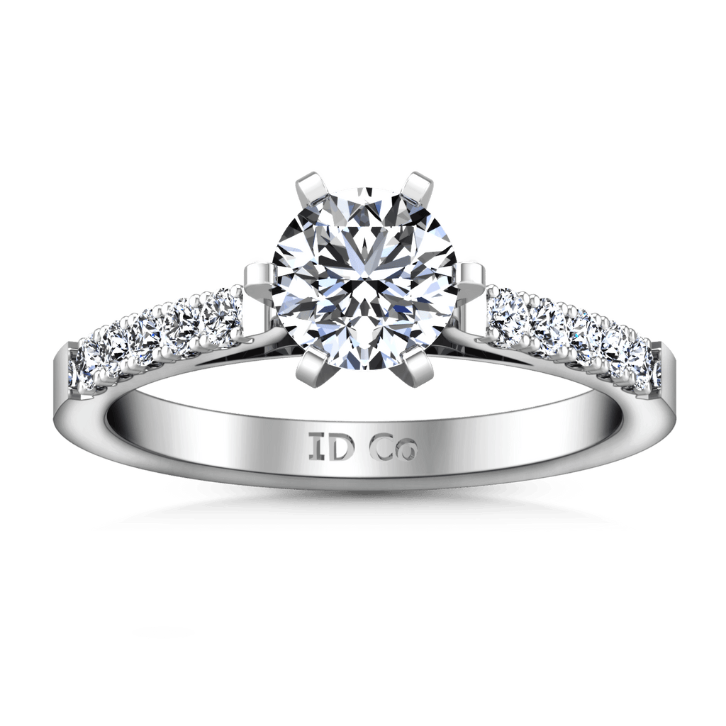 Pave Engagement Ring Beth 14K White Gold engagement rings imaginediamonds 