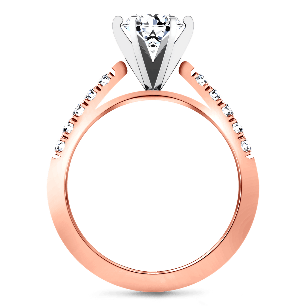 Pave Diamond Engagement Ring Beth 14K Rose Gold engagement rings imaginediamonds 