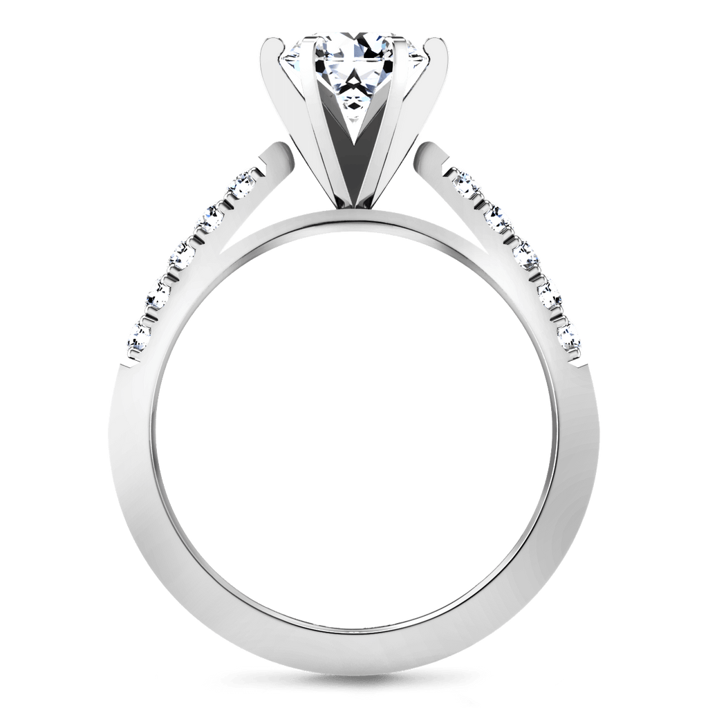 Pave Engagement Ring Beth 14K White Gold engagement rings imaginediamonds 
