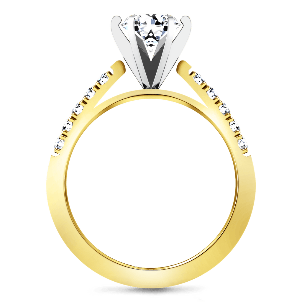 Pave Diamond EngagementRing Beth 14K Yellow Gold engagement rings imaginediamonds 