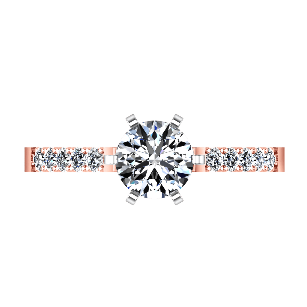 Pave Diamond Engagement Ring Lauren 14K Rose Gold engagement rings imaginediamonds 