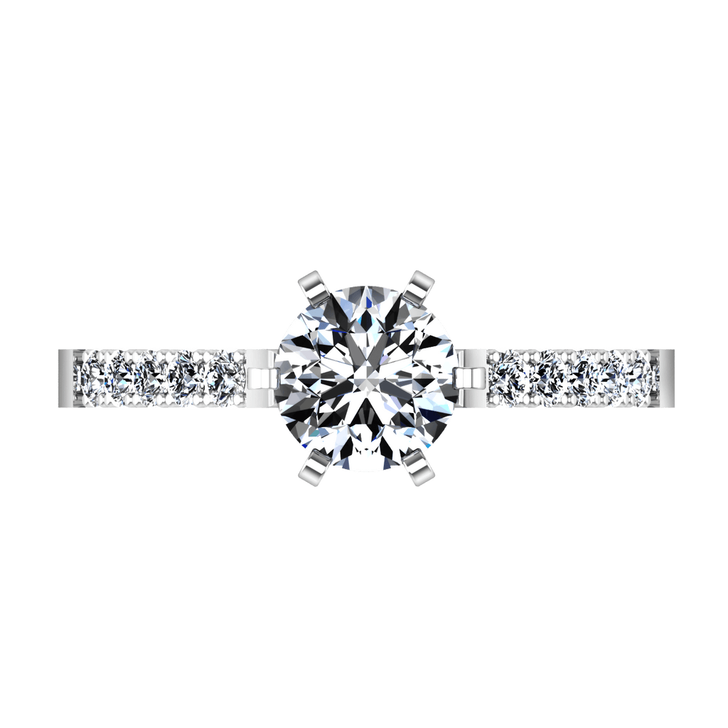 Pave Engagement Ring Beth 14K White Gold engagement rings imaginediamonds 