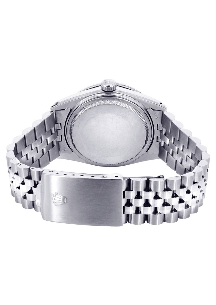 Diamond Rolex Datejust Watch | 36Mm | Dark Grey Diamond Dial | Jubilee Band FrostNYC 