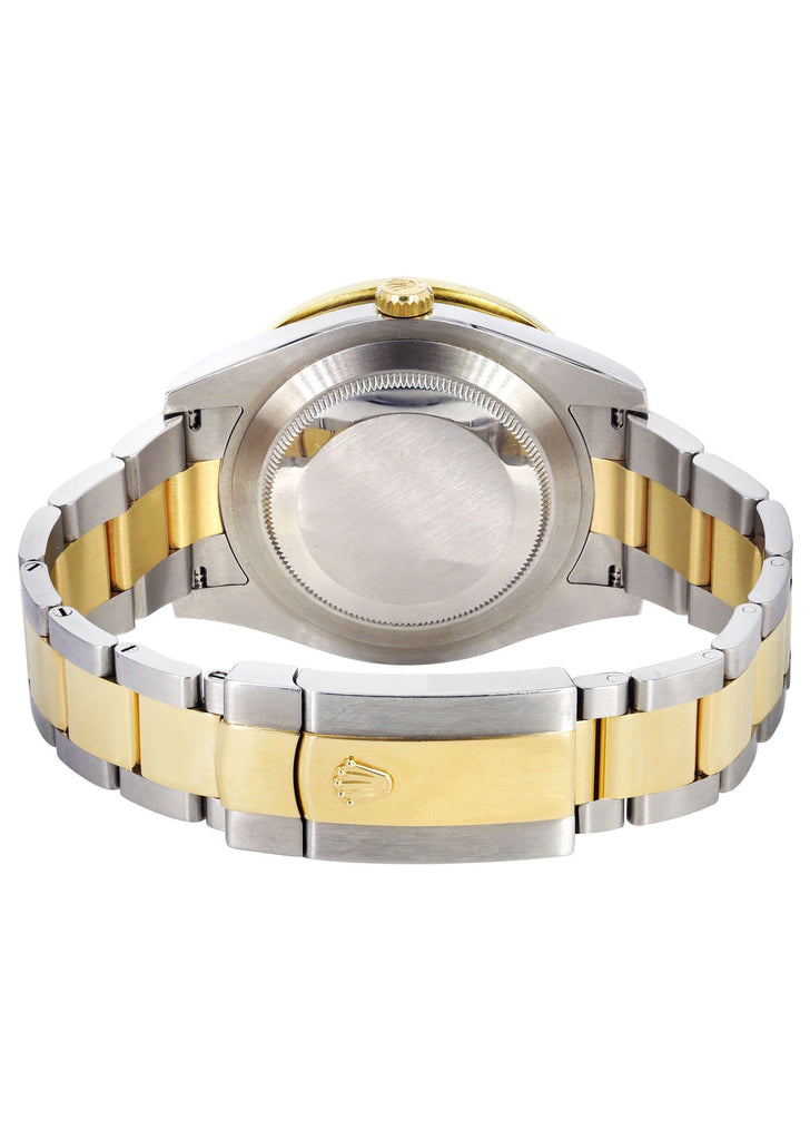 Rolex Datejust II Watch | 41 MM | 18K Yellow Gold & Stainless Steel | Custom Chocolate Roman Dial | Oyster Band CUSTOM ROLEX FrostNYC 