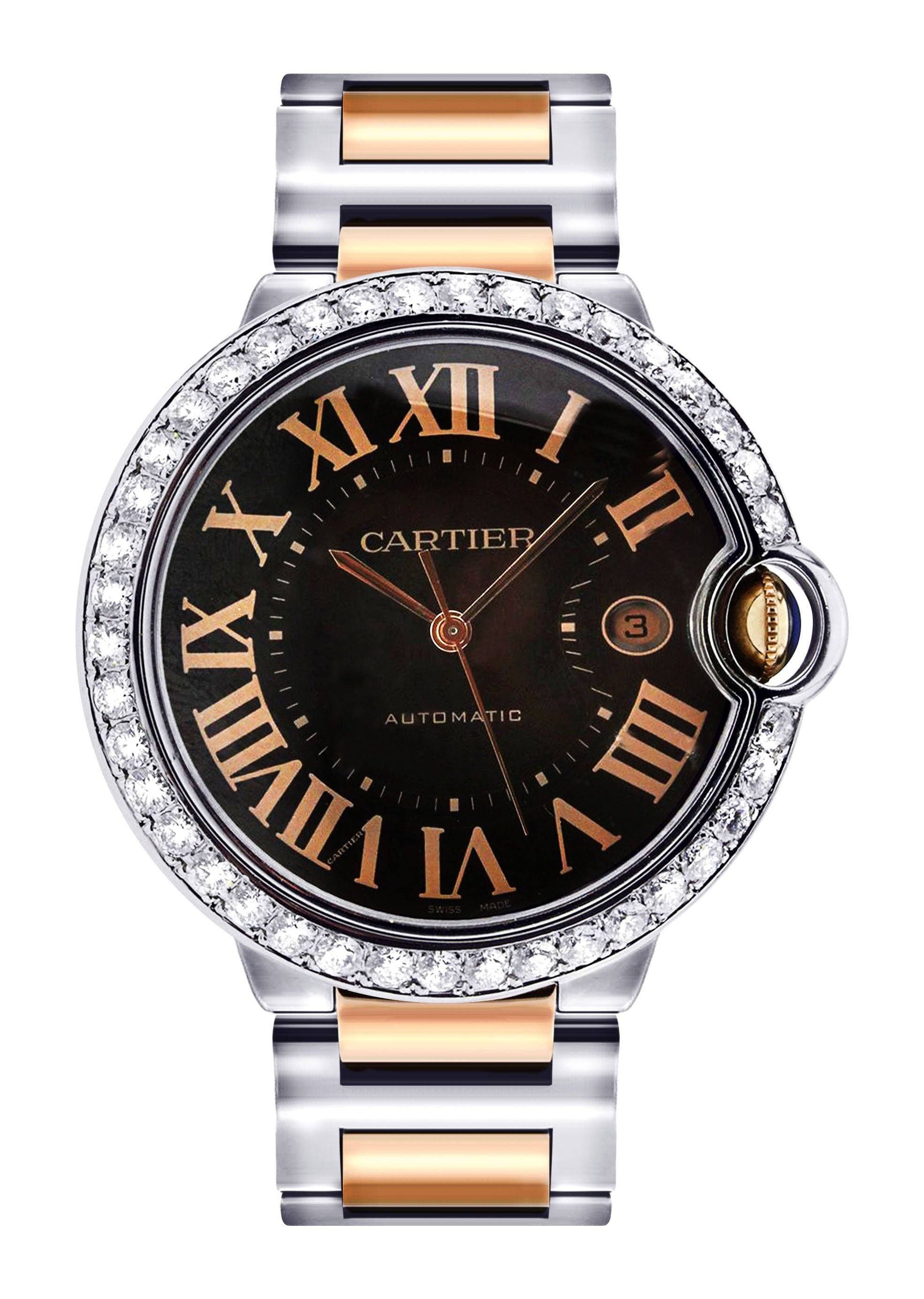 Berlian Cartier Ballon Bleu Dua Warna 42 Mm