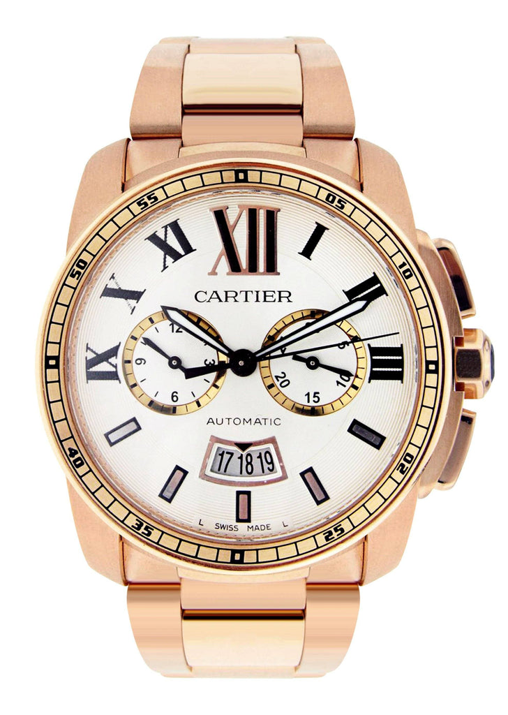 Calibre de Cartier | 18K Rose Gold | 42 Mm High End Watch FrostNYC 