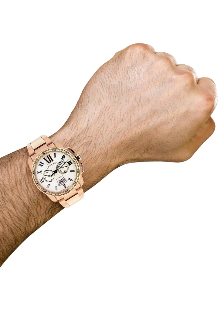 Calibre de Cartier | 18K Rose Gold | 42 Mm High End Watch FrostNYC 