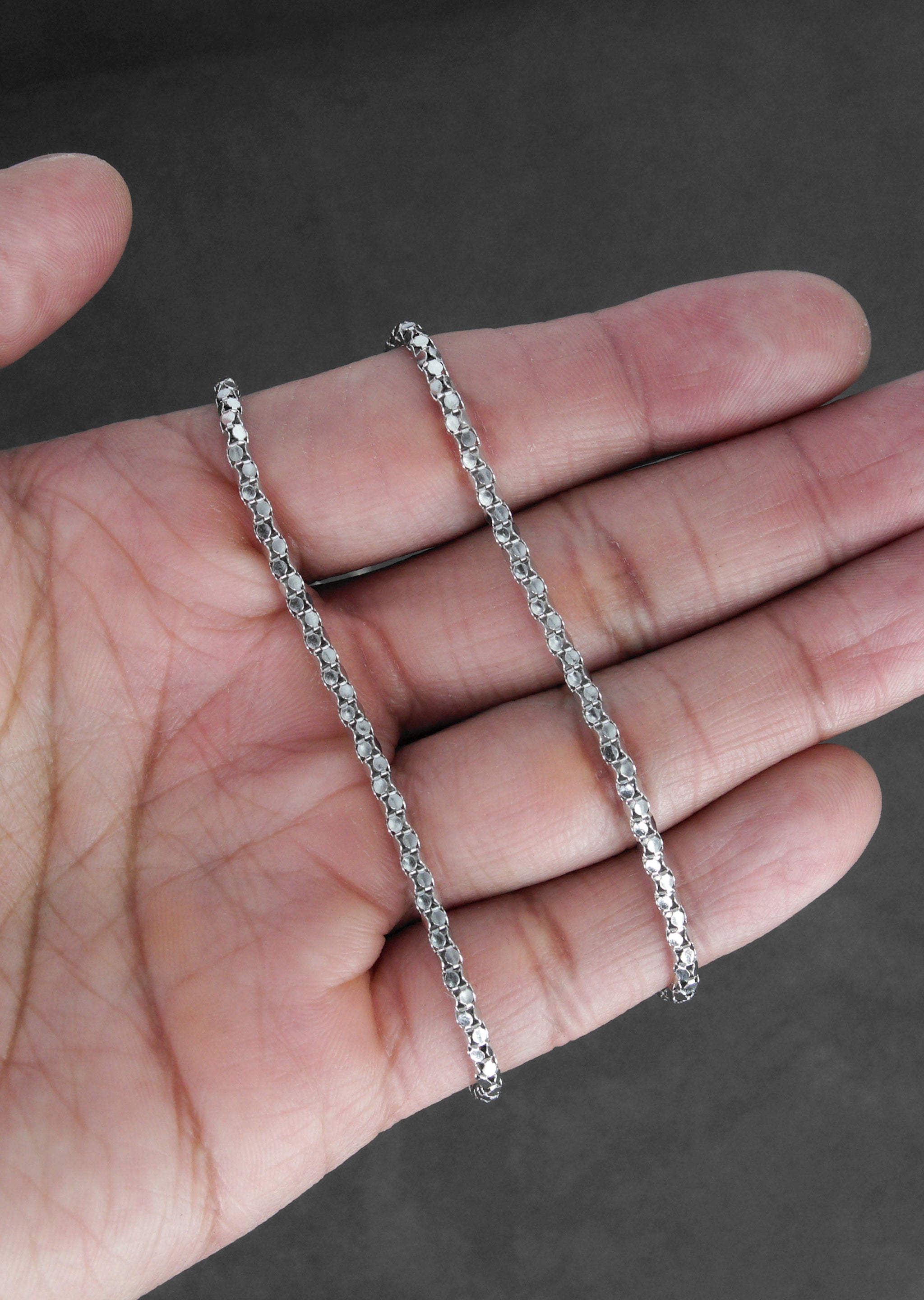 Silver Chain - Mens White Chain / Coreana Chain / 2 MM