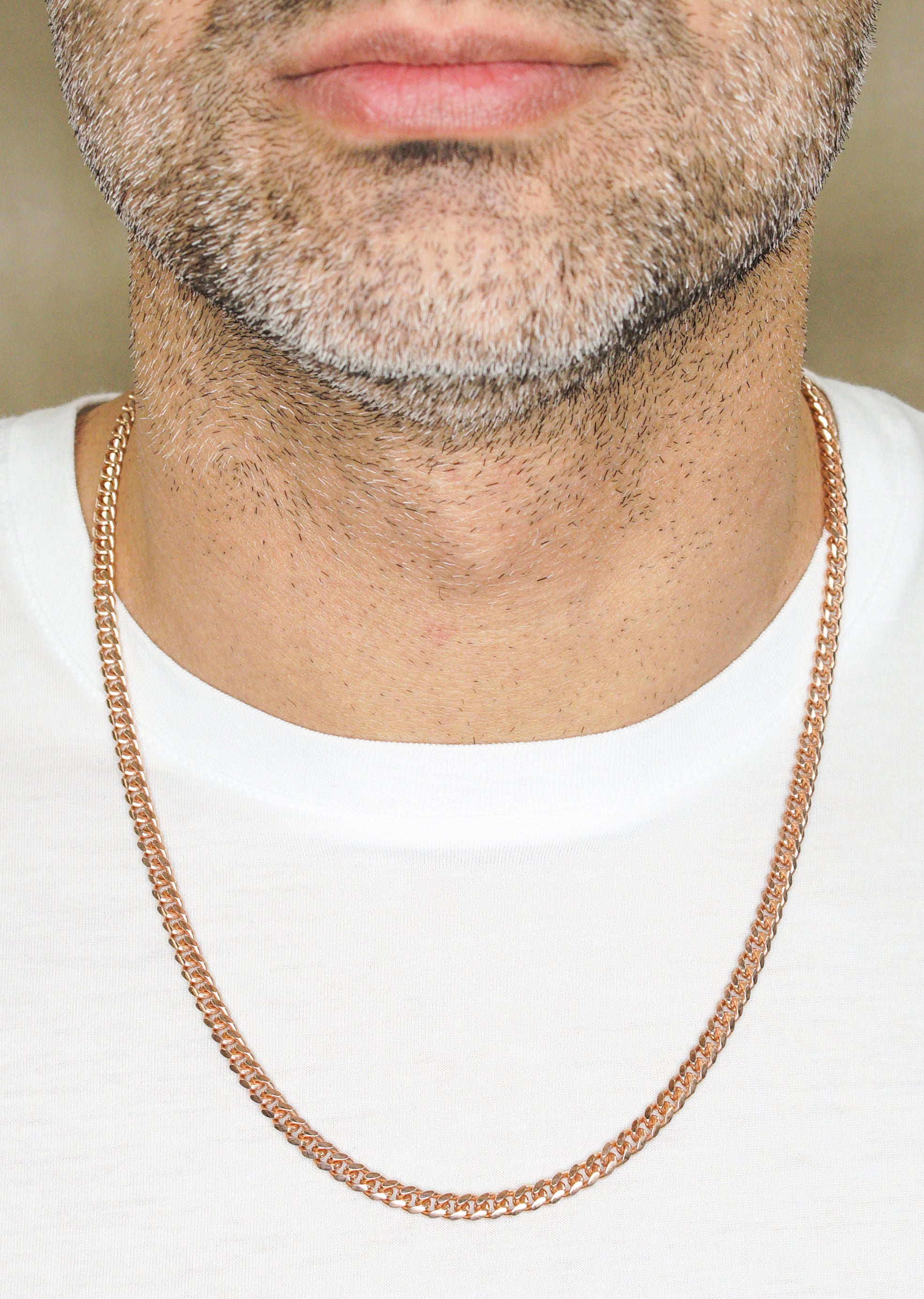 Gold Curb Chain For Solid Gold Chains 24k Cuban Link Necklace
