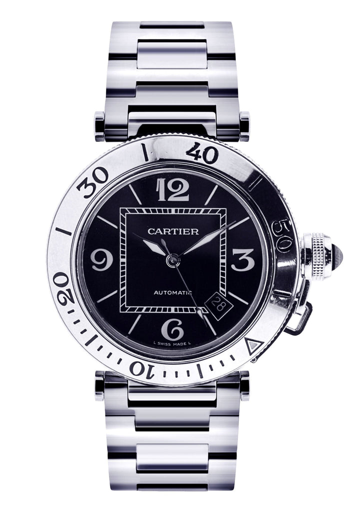 Cartier Pasha Seatimer | Stainless Steel | 40.5 Mm High End Watch FrostNYC 
