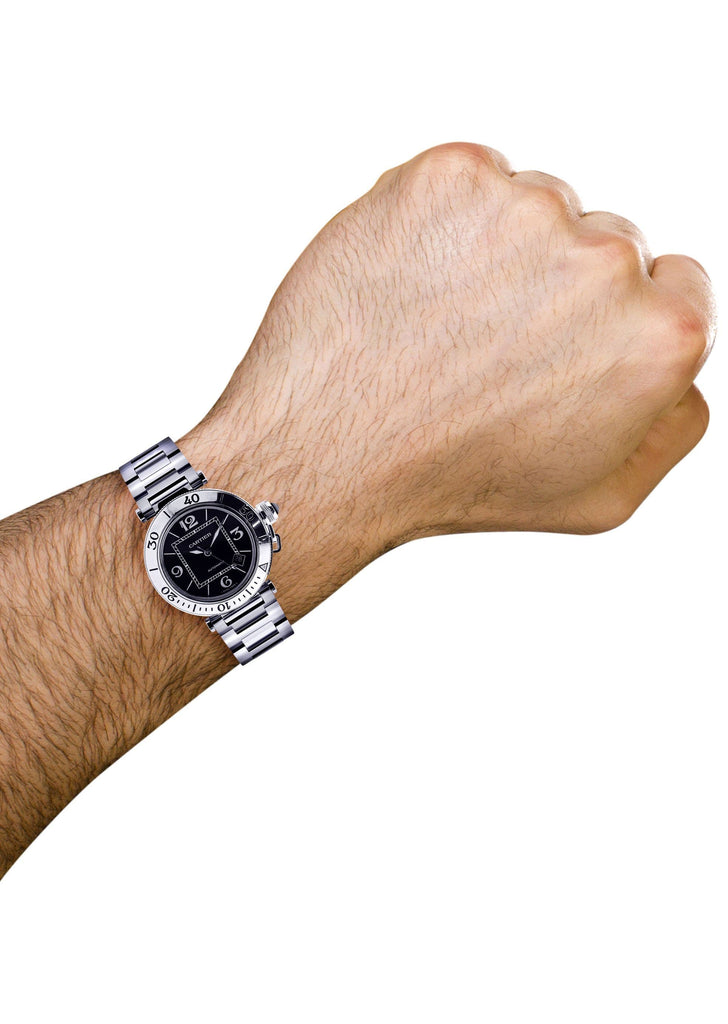 Cartier Pasha Seatimer | Stainless Steel | 40.5 Mm High End Watch FrostNYC 