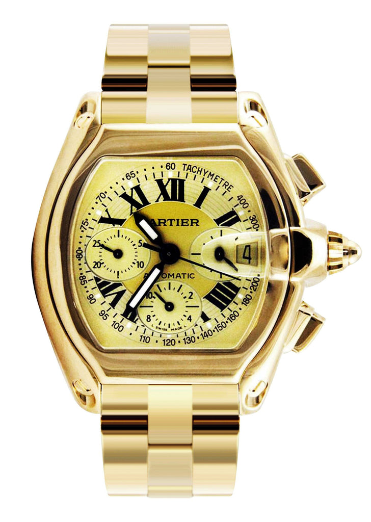 Cartier Roadster XL | Yellow Gold | 48 Mm High End Watch FrostNYC 