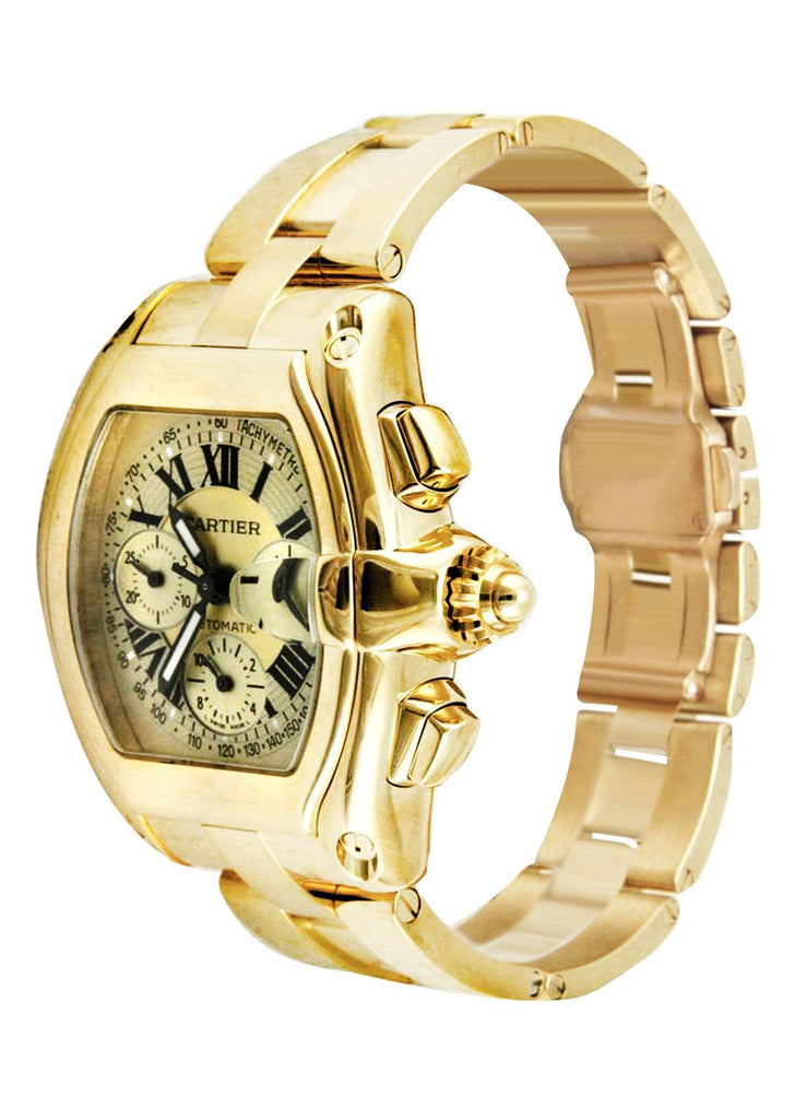 Cartier Roadster XL | Yellow Gold | 48 Mm High End Watch FrostNYC 