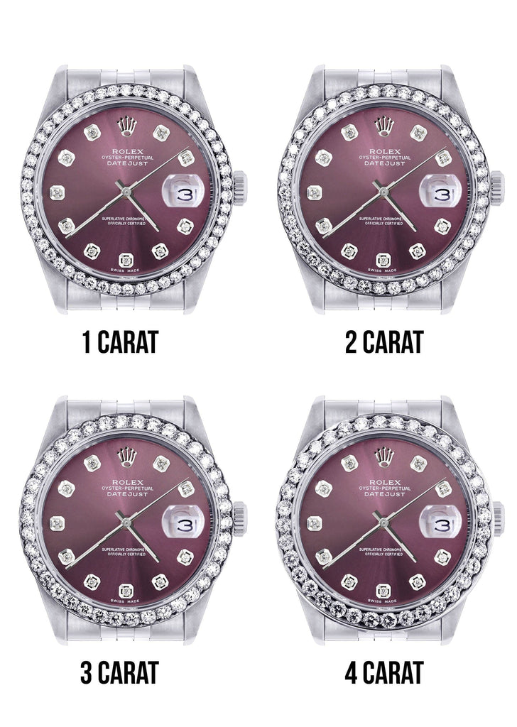New Style | Hidden Clasp | Rolex Datejust Watch | 36Mm | Purple Dial | Jubilee Band CUSTOM ROLEX MANUFACTURER 11 