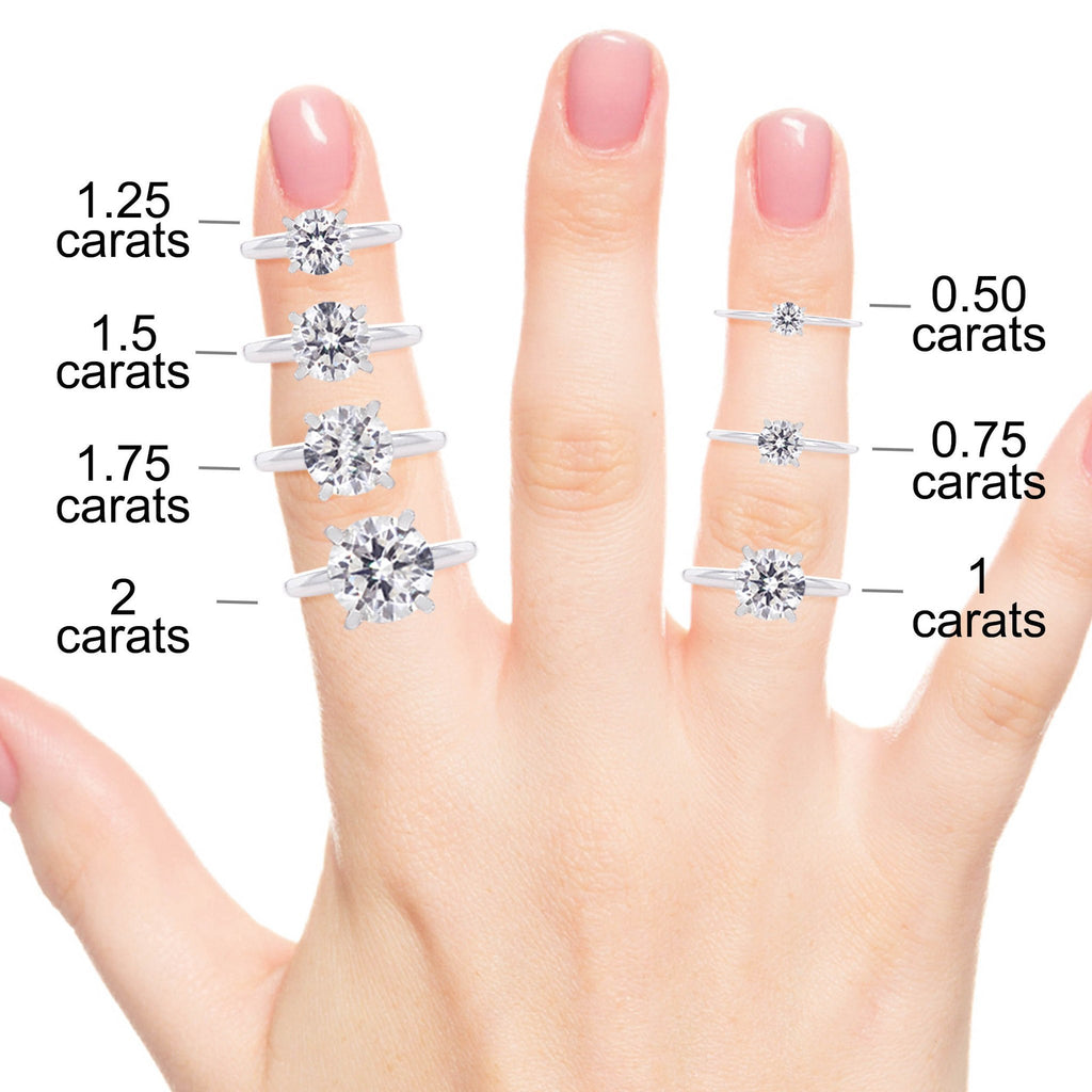 Round Diamond Solitaire Engagement Ring Luna 14K White Gold engagement rings imaginediamonds 