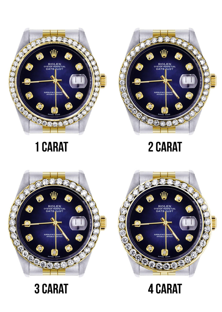 New Style | Hidden Clasp | Diamond Gold Rolex Watch For Men | 36Mm | Blue Dial | Jubilee Band CUSTOM ROLEX MANUFACTURER 11 