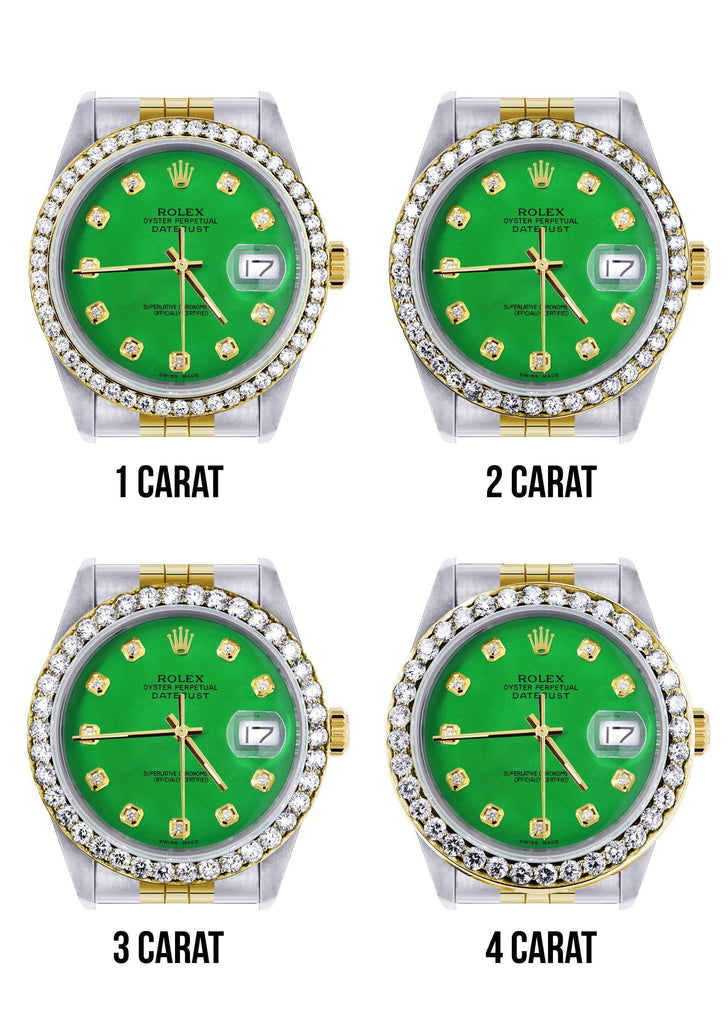 New Style | Hidden Clasp | Gold Rolex Datejust Watch | 36Mm | Green Dial | Jubilee Band CUSTOM ROLEX MANUFACTURER 11 