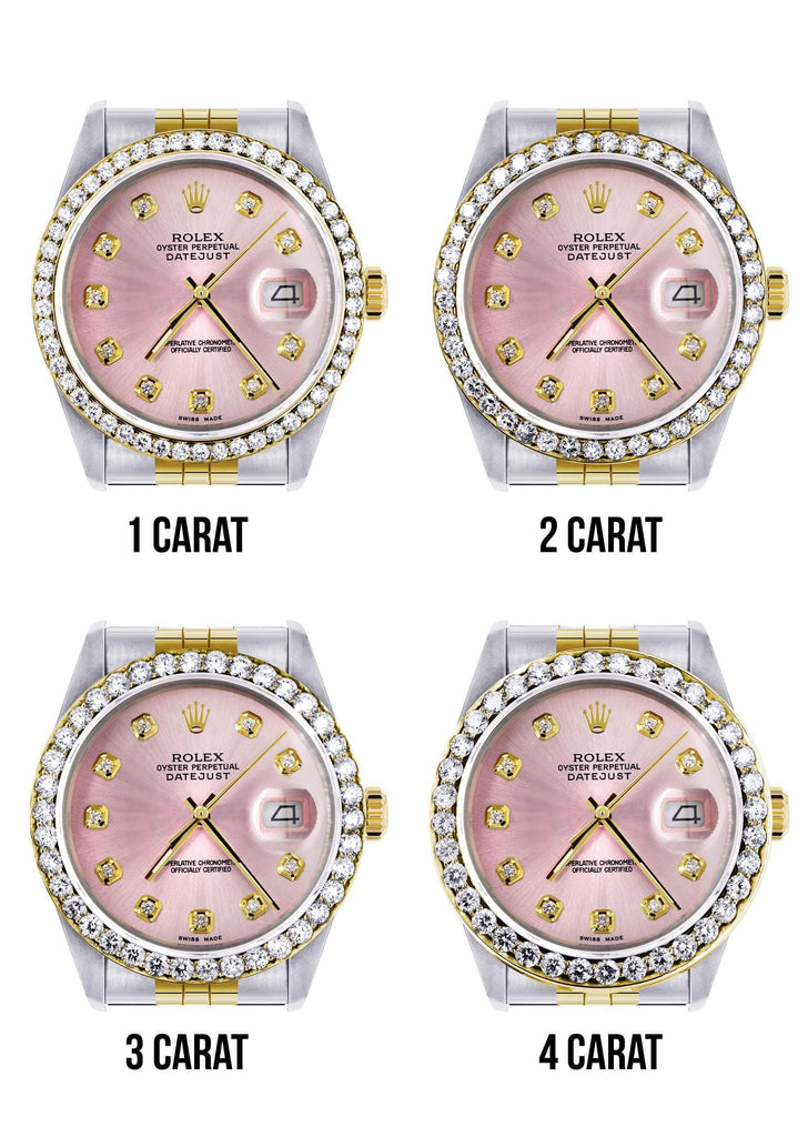 New Style | Hidden Clasp | Gold Rolex Datejust Watch | 36Mm | Pink Dial | Jubilee Band CUSTOM ROLEX MANUFACTURER 11 