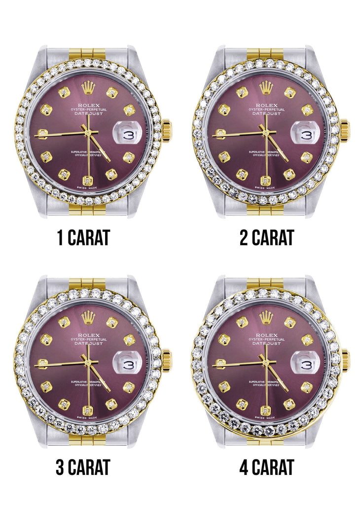 New Style | Hidden Clasp | Diamond Rolex Datejust Watch | 36Mm | Purple Dial | Jubilee Band CUSTOM ROLEX MANUFACTURER 11 