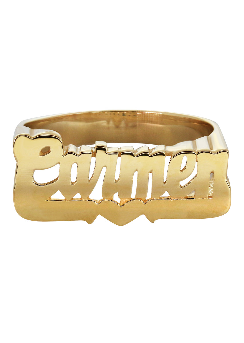 14K Cursive Gold Name Ring | Appx. 5 Grams – FrostNYC