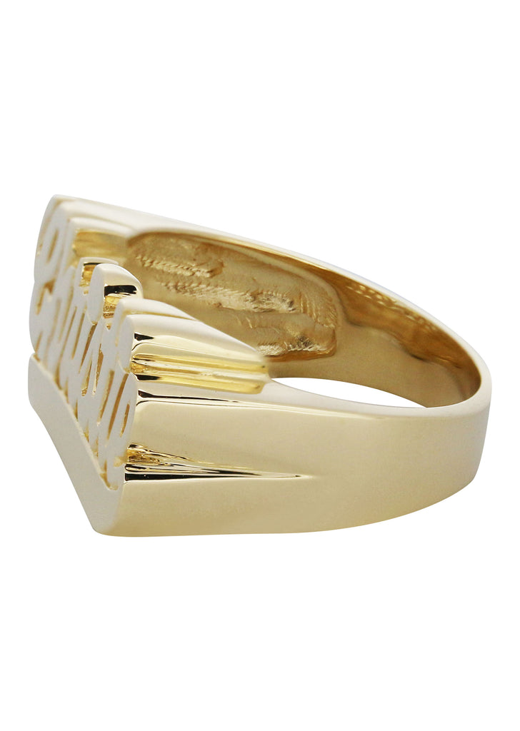 14K Cursive Gold Name Ring | Appx. 4.5 Grams – FrostNYC