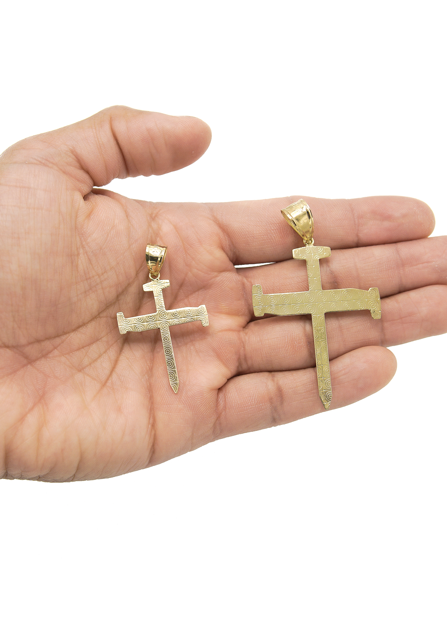 Pendentif Croix en Or 10K Taille Personnalisable