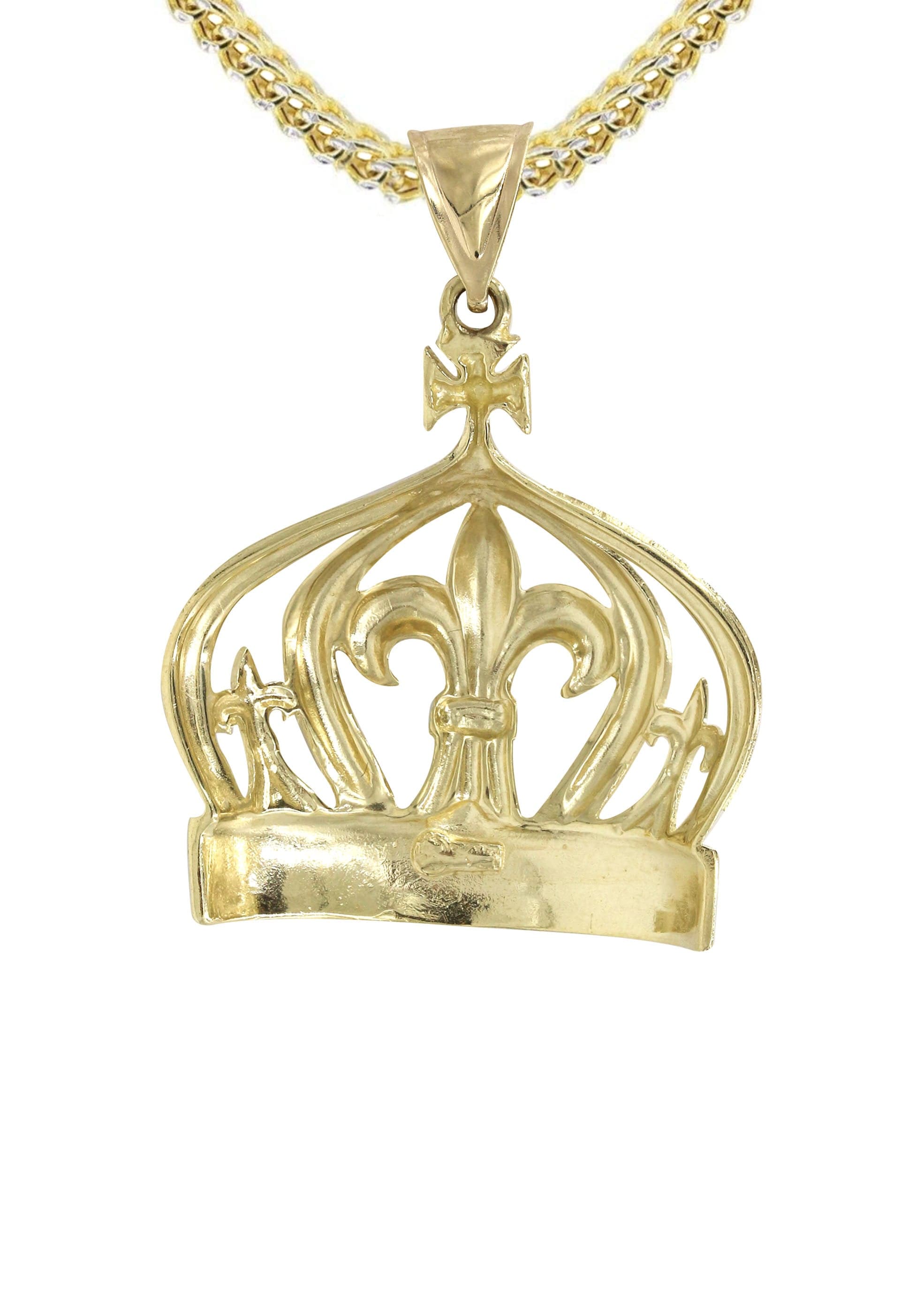 ミュージシャン CROWN NECKLACE GOLD 10K Yellow Gold Crown Necklace | Appx. 20.2 Grams