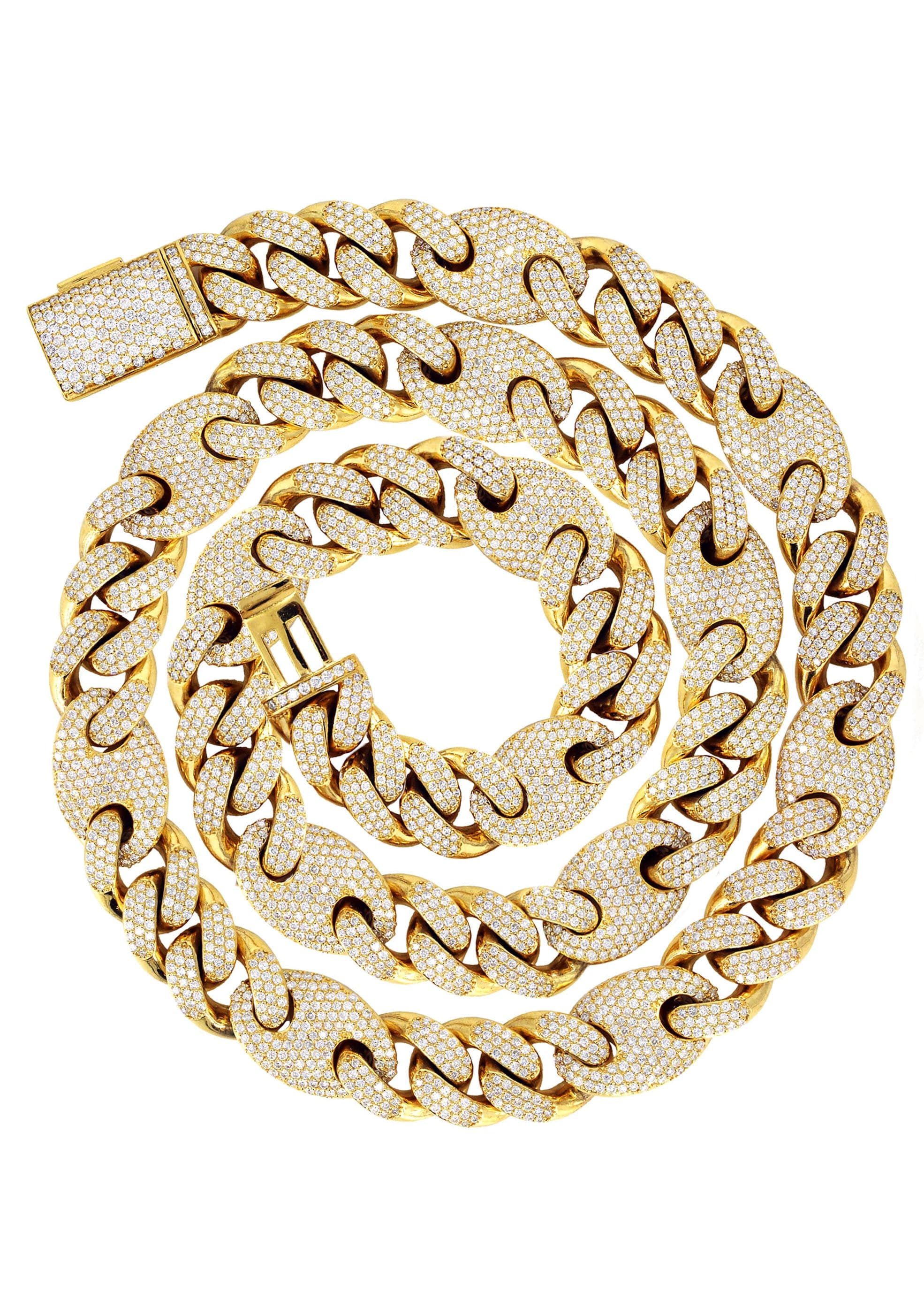 Diamond Gucci Puff Cuban Chain ( 18 MM )