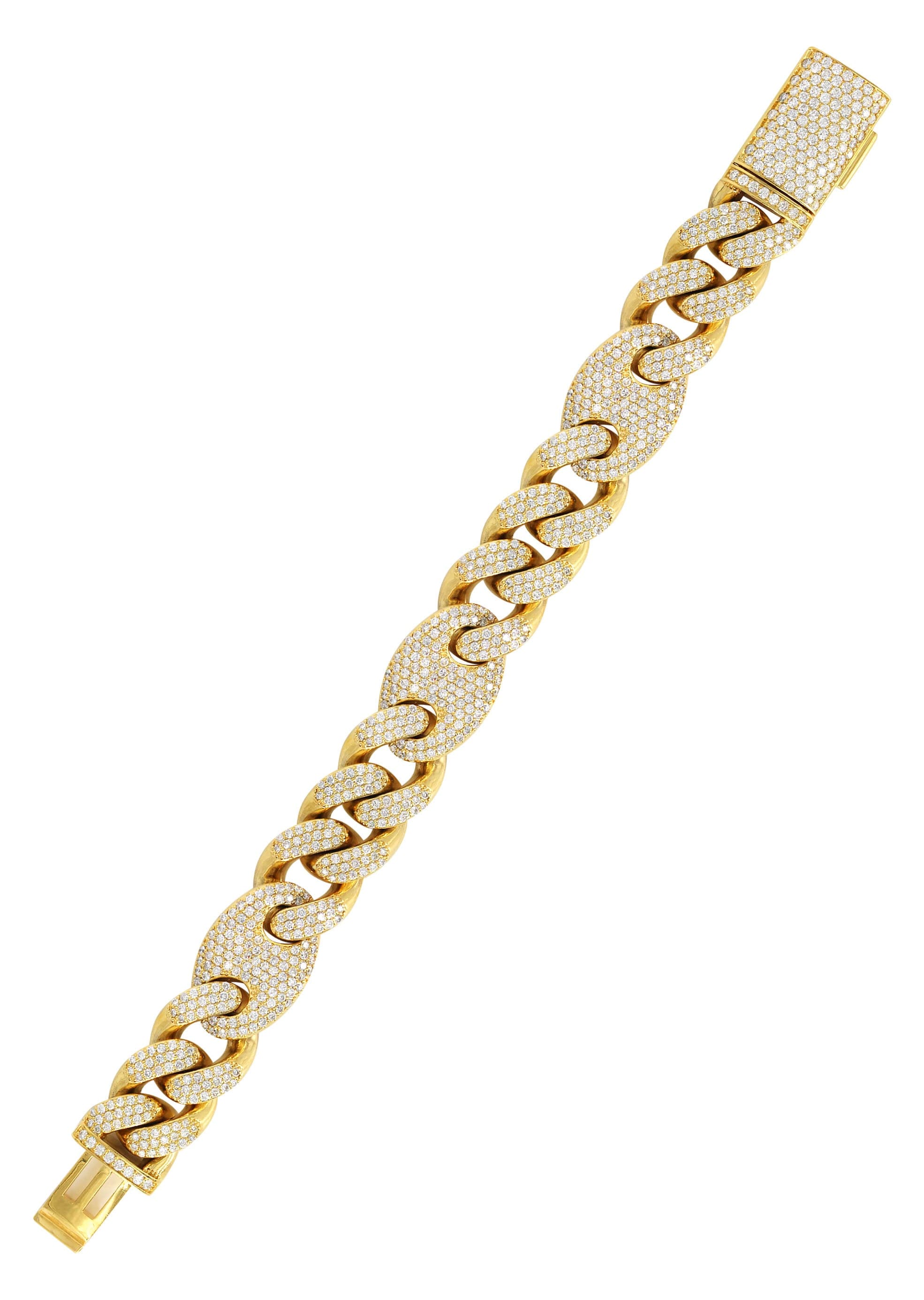 Diamond Puff Gucci Miami Cuban Link Bracelet ( 18 MM )