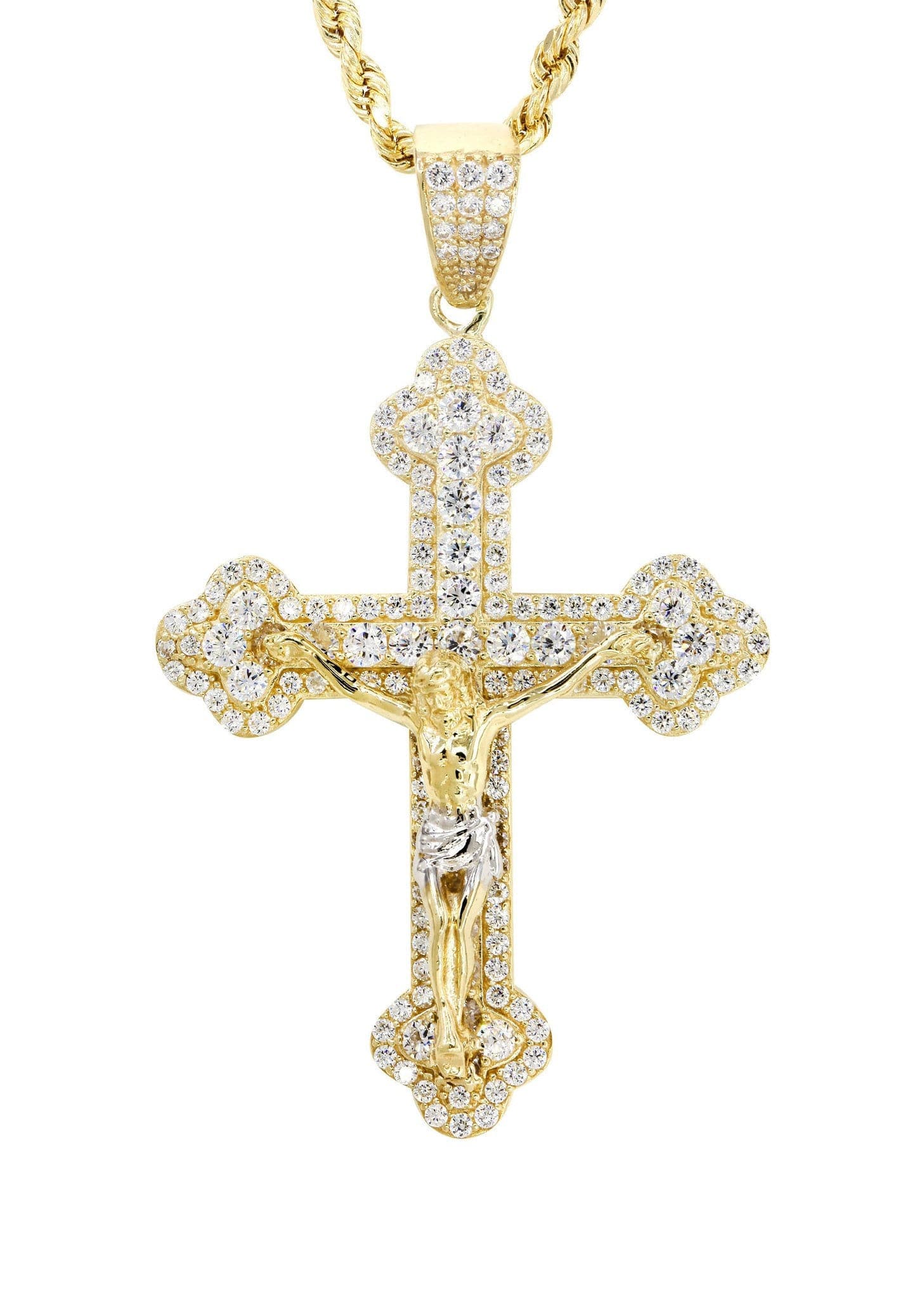 Collana con ciondolo in acciaio inossidabile con croce di Collana con ciondolo in acciaio inossidabile con croce di
