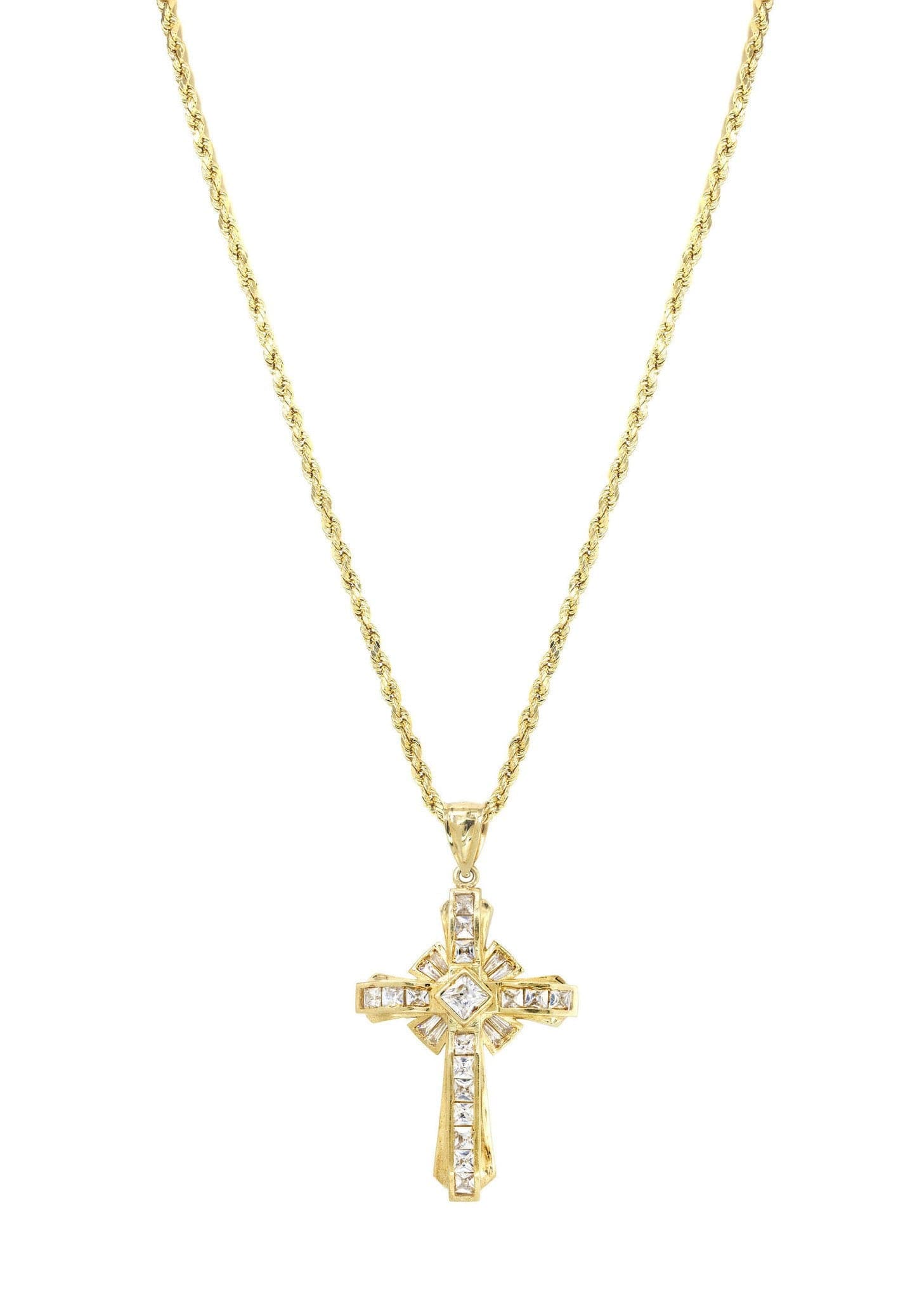10K Yellow Gold Cross Necklace | Appx. 15.3 Grams