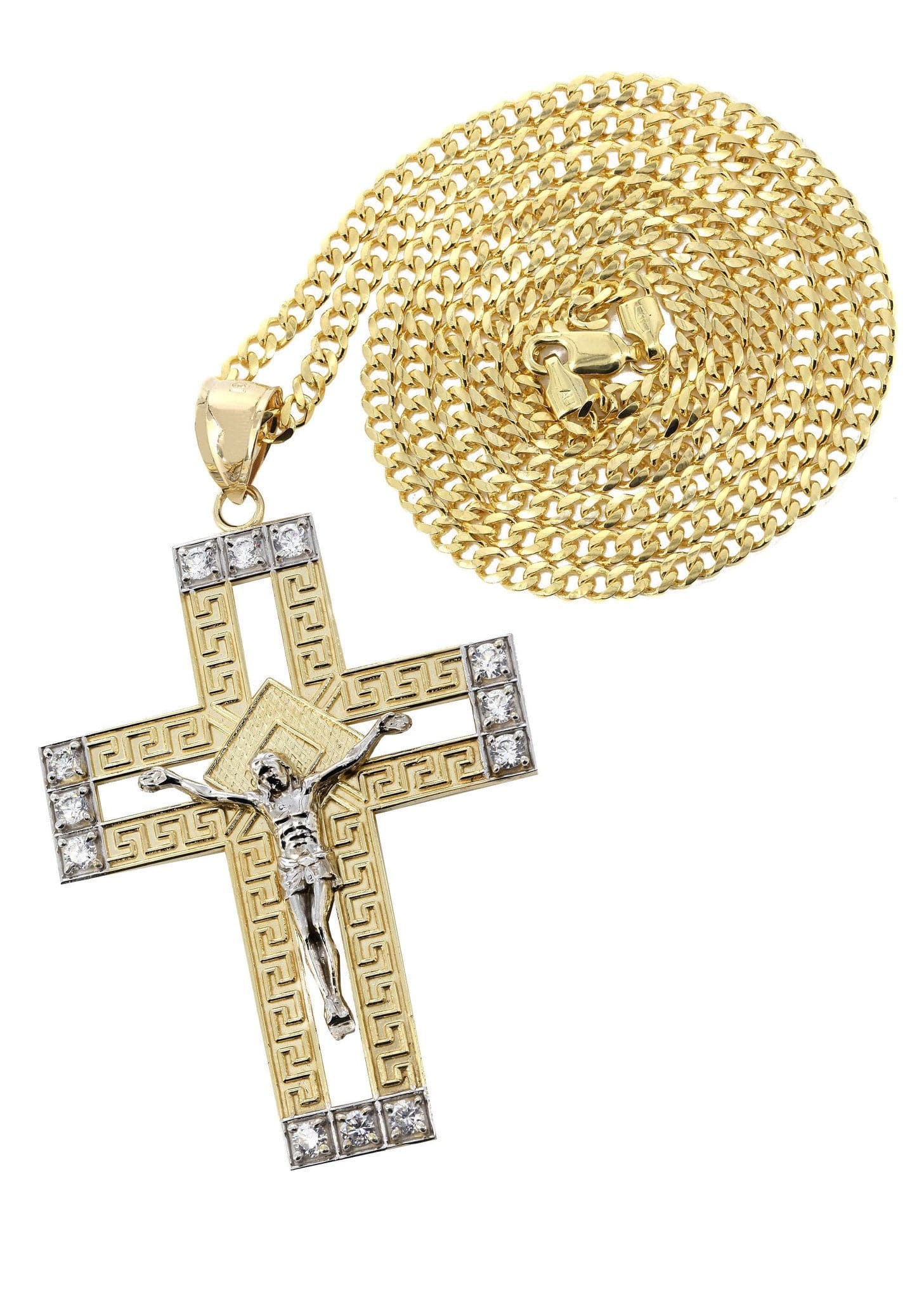 10K Yellow Gold Cross /Crucifix Necklace Grams - Main Image