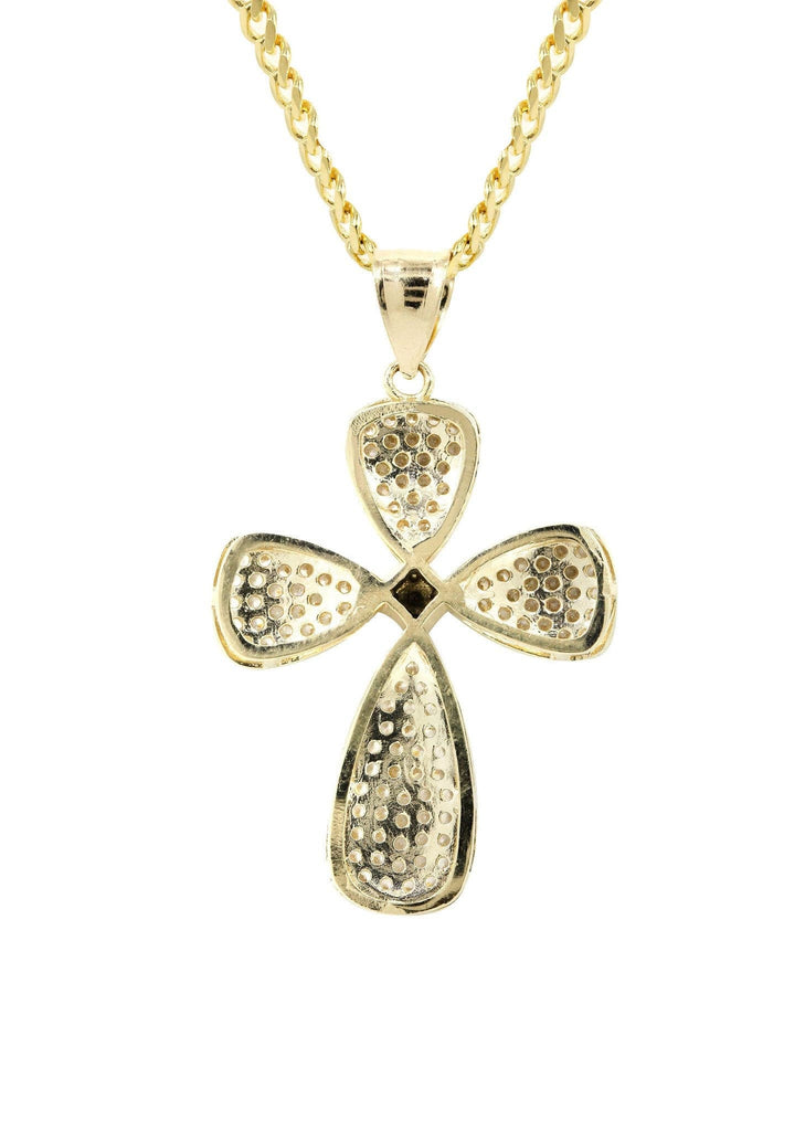 10K Yellow Gold Cross Necklace | Appx. 17.3 Grams – FrostNYC