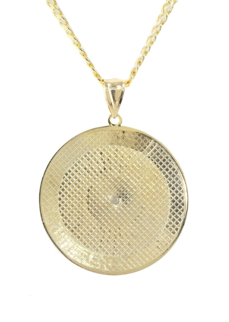 10K Yellow Gold Cuban Chain & Medusa Style Pendant | Appx. 28.6 Grams chain & pendant FROST NYC 