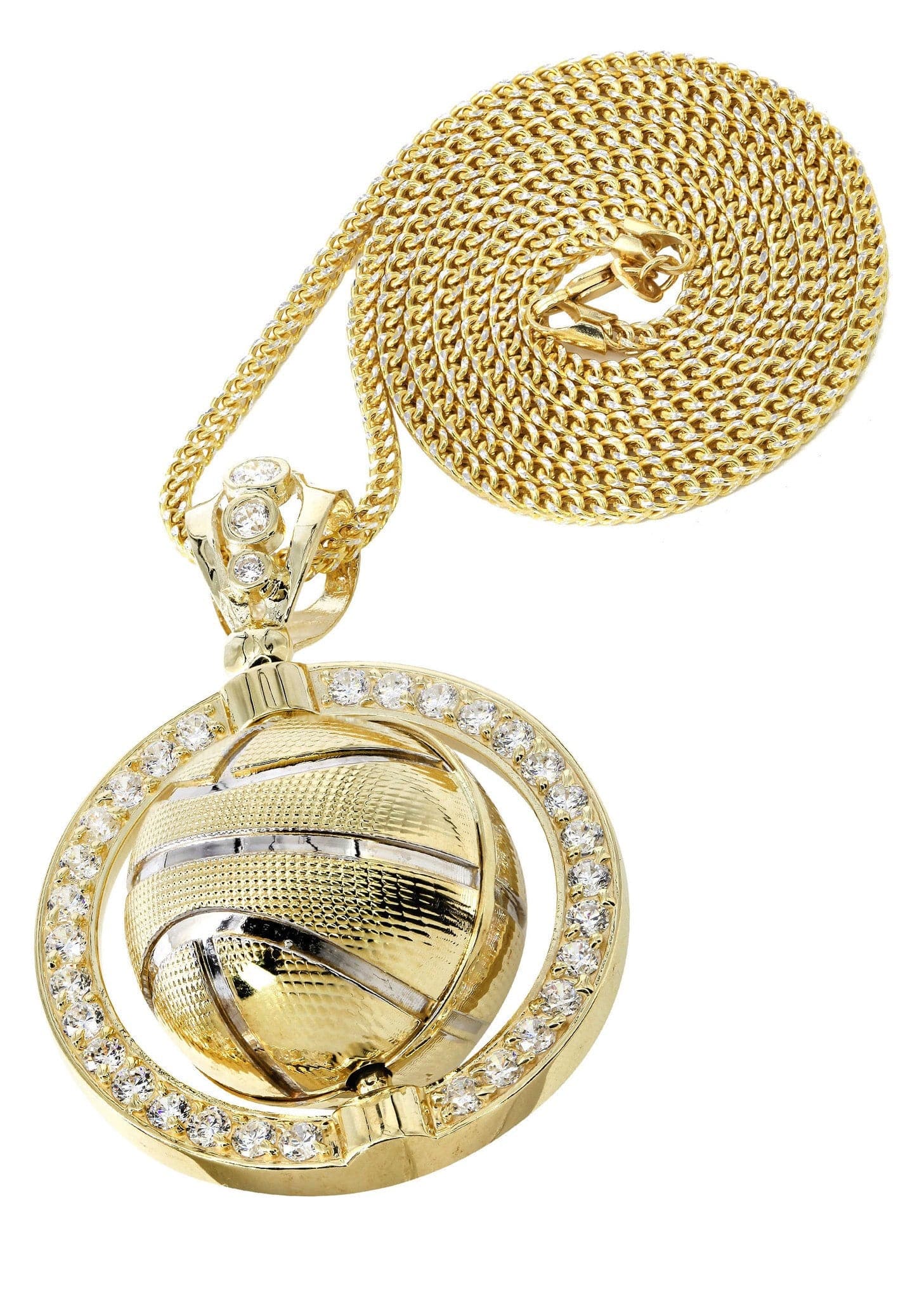10K Yellow Gold Basketball Necklace Grams