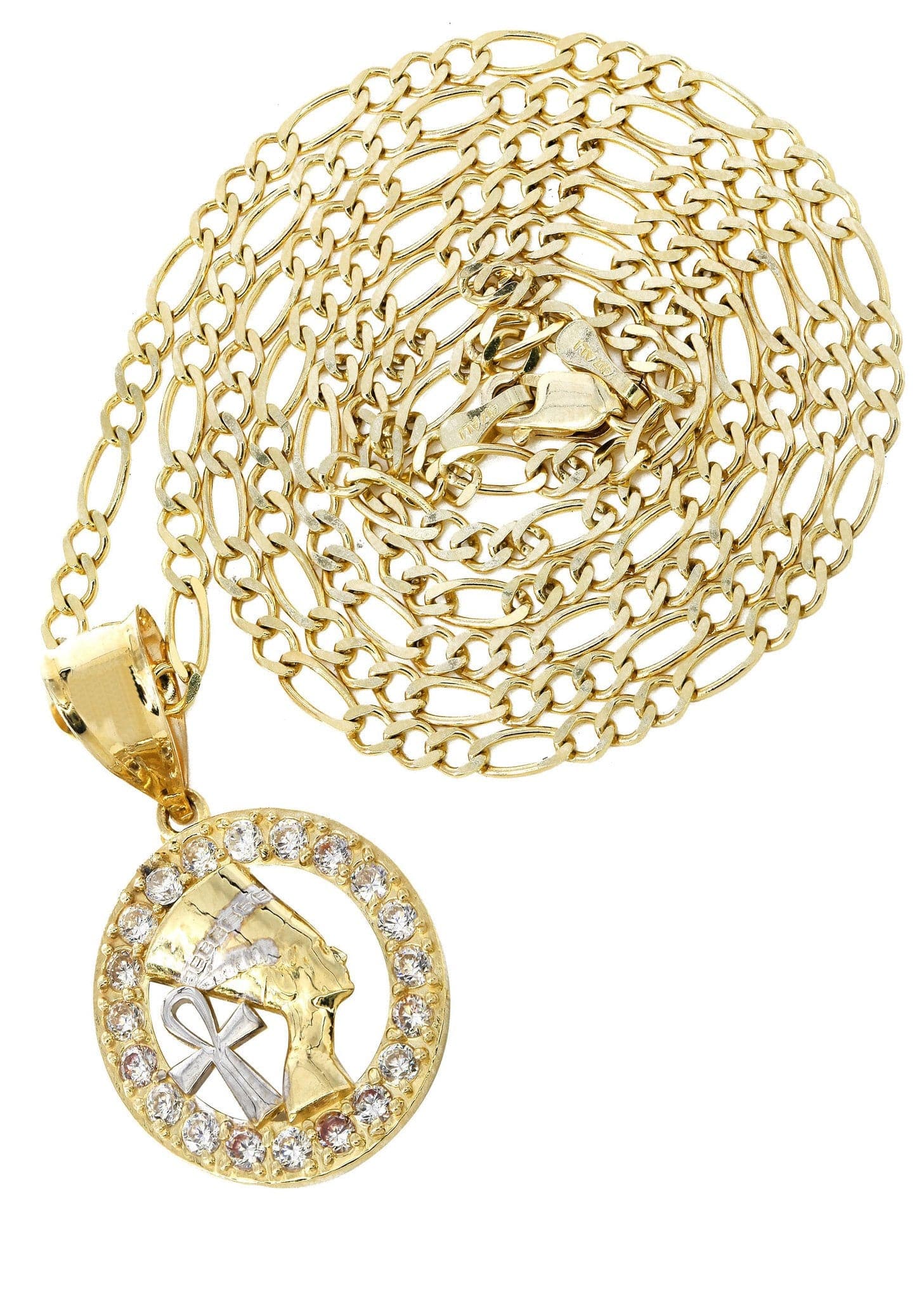 10K Yellow Gold Figaro Pharaoh Necklace | Appx. 10.2 Grams