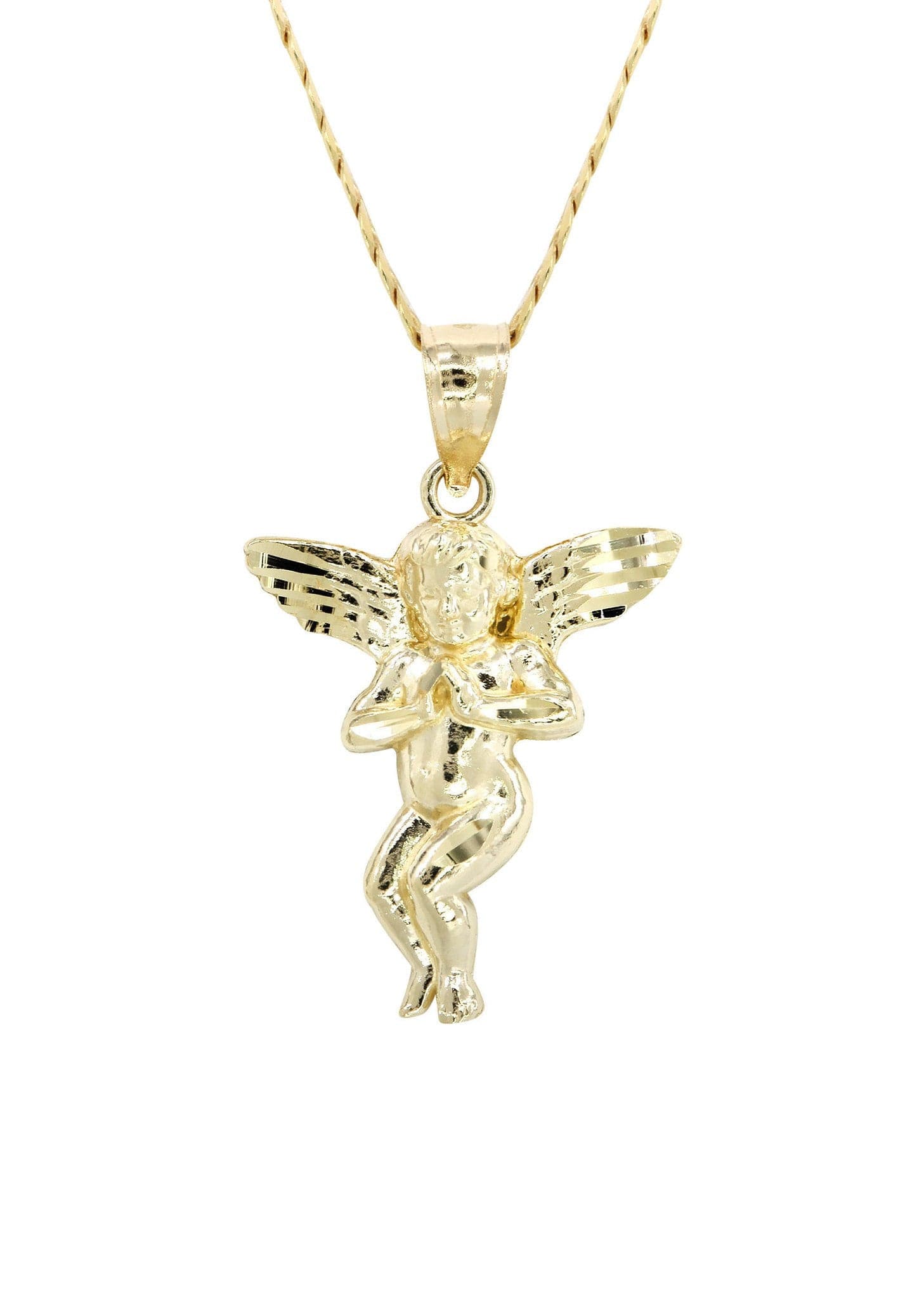 10K Yellow Gold Necklace & Angel Necklace | Appx. 6.3 Grams