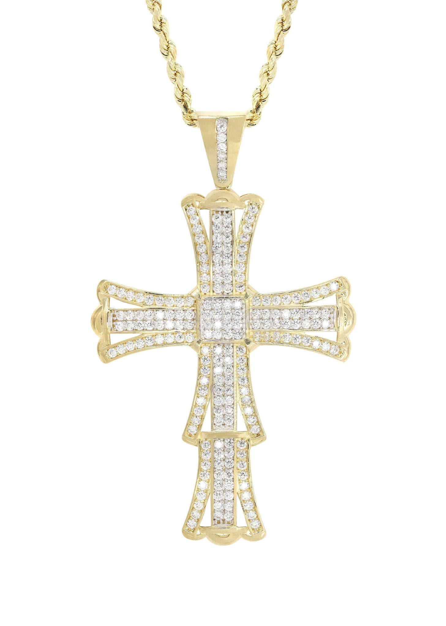 10K Yellow Gold Cross Necklace | Appx. 19 Grams