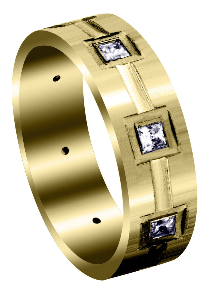 Yellow Gold Classic Diamond Mens Wedding Band | 0.4 Carats (Kameron) Yellow Wedding Band FROST NYC 